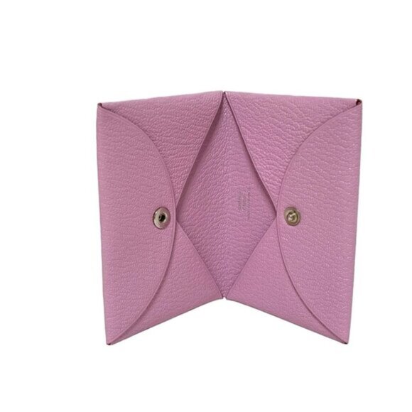 HERMES Calvi - Mauve Sylvestre Veau Epsom D Card Case 520-061725 - Picture 5 of 6
